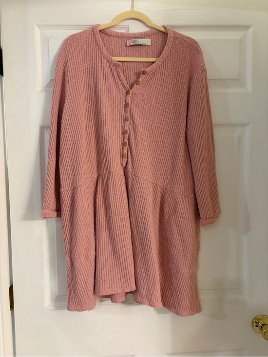 FP Beach Dresses & Skirts - Free People Beach Blossom Button up Mini Dress pink size large